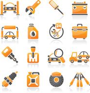 Car parts and services icons N14