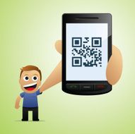 Smartphone with QR reader