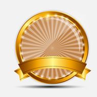 Vector gold sign label template N39