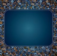 Web Icons Background with Space for Text