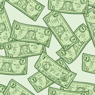 Seamless dollar currency vector background N2
