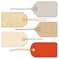 Vector set of grunge price tags