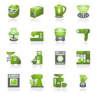 Home appliances Gray and green series