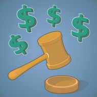 Auction Hammer and Gavel
