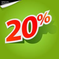Vector label percent N5