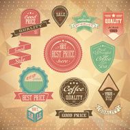 Retro labels on abstract background N2
