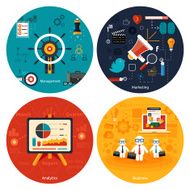 Icons for marketing management analytics