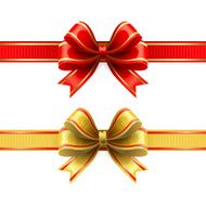 Red Gold ribbon and Bow