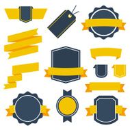 Vector Stickers and Badges Set 2 Flat Style