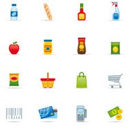 Icon Set Supermarket Color N2