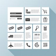Flat user interface for webpage shop N3