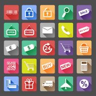 Flat Shopping Icons N7