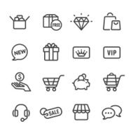 Shopping Icon - Line Series N2