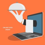 Online Food Delivery Concept Illustration