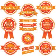 Set of retro shopping labels