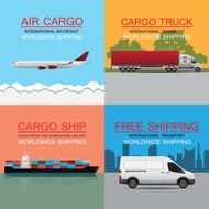 world wide cargo transport vector concept N3