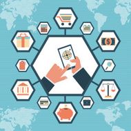 Management of money - vector illustration N2