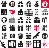 Gift icon set box