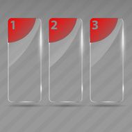 Glass frame on abstract metal background Vector illustration N14