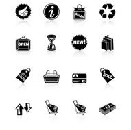 Shopping and Sale Icons - Black Series