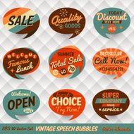 Vintage Style Speech Bubble Cards N2