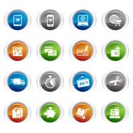 Glossy Buttons - Shopping icons