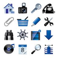 Blue website and internet icons 2 N2