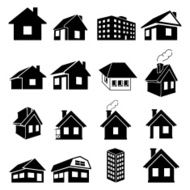 Houses icons set N2