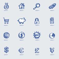 Icon set Finance Sketch