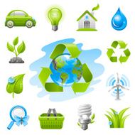 Ecological icons set