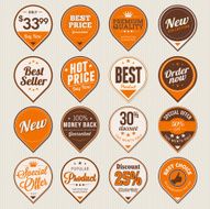Set of business vintage badges N42
