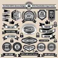 Custom Quality Badge Black &amp; White Banners Badges and Symbols