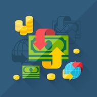 Illustration concept of exchange in flat design style