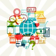 Internet shopping concept background N2