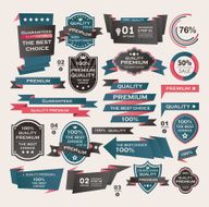 Set Of Vintage labels ribbon retro style design elements N2