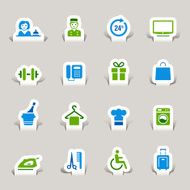 Paper cut - Hotel icons
