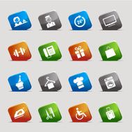 Cut Squares - Hotel icons N2