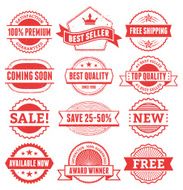 Best Sale Shopping Grunge Badge Set N3