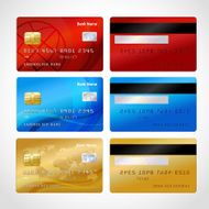 Realistic credit cards set N2