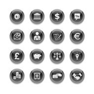 Black Round Icons - Finance