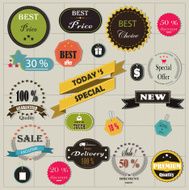 big set of stickers and ribbons for you design