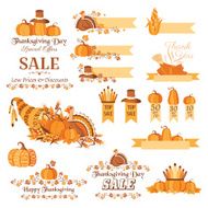 Thanksgiving day decorative elements N3