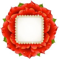 Red Rose circle frame