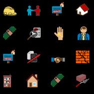 real estate icon series set