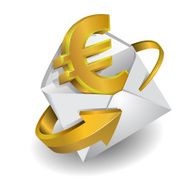 symbol euro in envelope