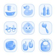 Baby-Icons in blue
