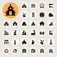 Buildings Icon set N6