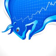 Bull frame Business and finance symbol