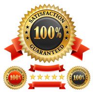 Satisfaction Guaranteed Badge Vector Graphic