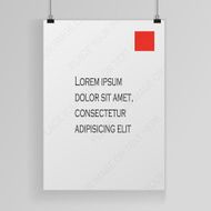 White poster mock up template vector N2